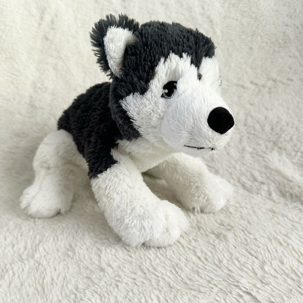 Ikea Livlig Dog Husky Small Soft Stuffed Animal Plush 10" Embroidered Eyes